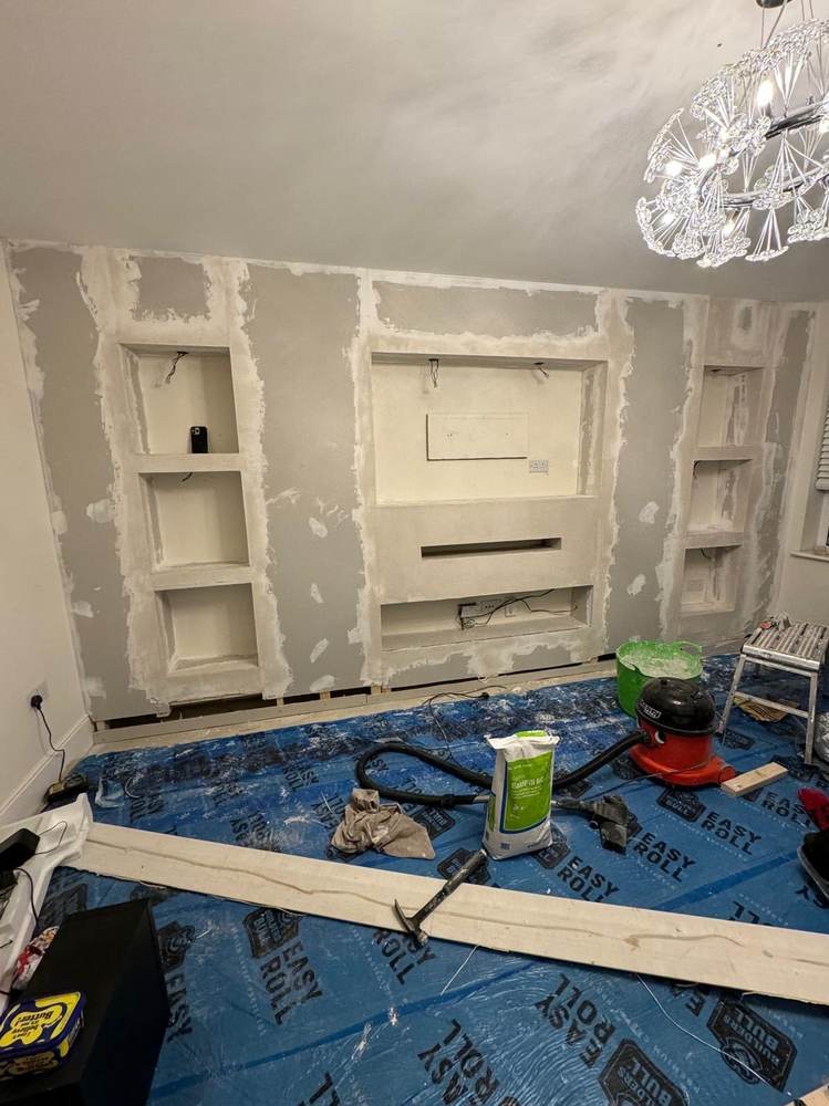 Plastered and ready for decoration