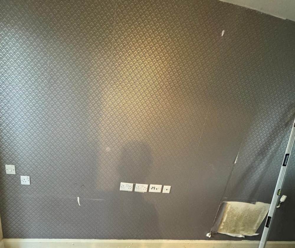 Feature wallpapering, accent wall